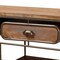 Baxton Studio Grant Vintage Oak Brown Finished Wood and Black Finished Metal 2-Drawer Kitchen Cart 177-11201-Zoro - alternate 6